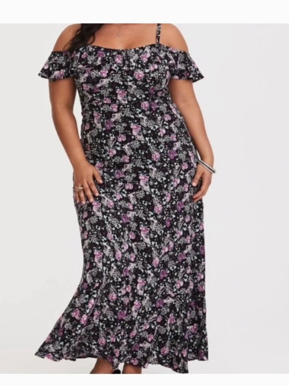 TORRID X DISNEY NWT Princess Aurora Off the Shoulder Maxi Dress Size 30 (6X)